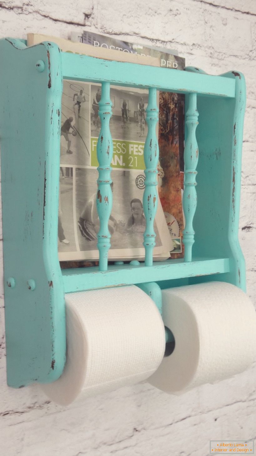 Бірузовы вінтажны трымальнік для туалетнай паперы
