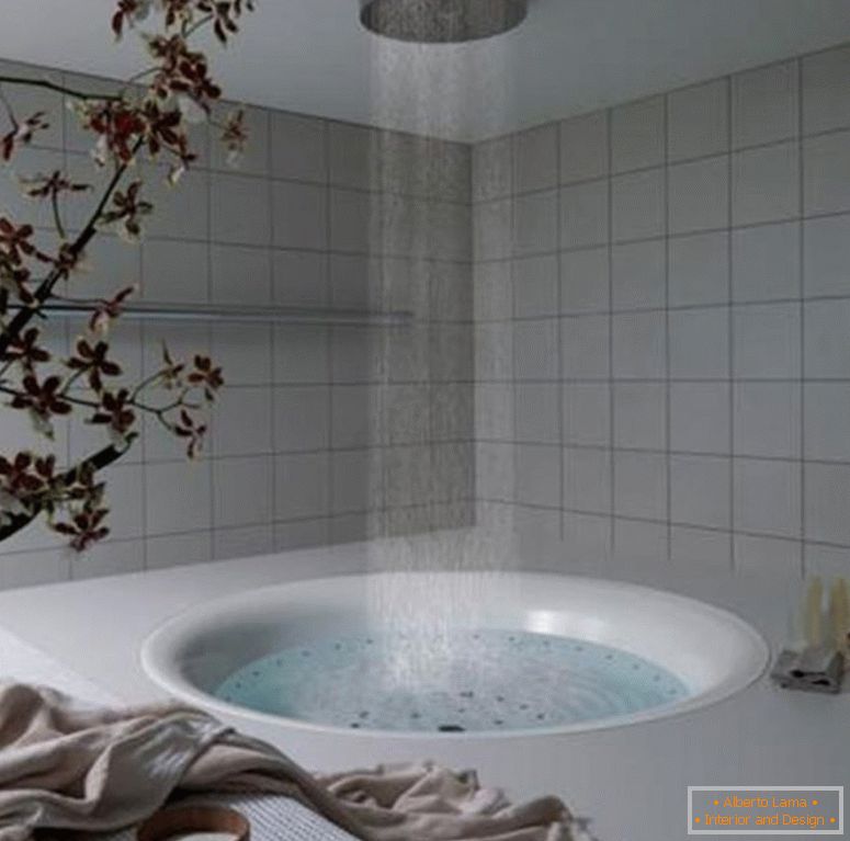 shower-bathtub-ваннай-інтэр'ер-дызайн
