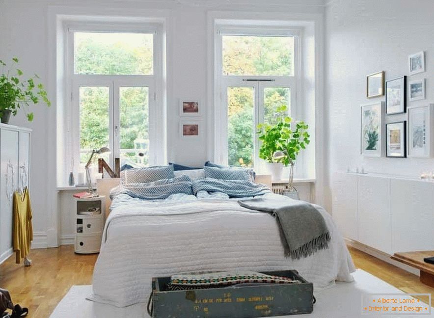 светлая спальня в скандинавском стиле