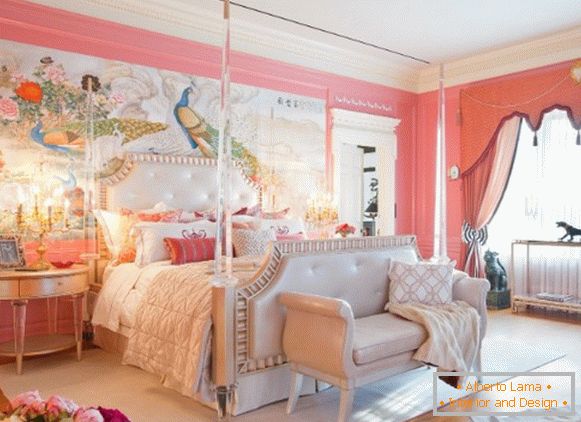 роскошный інтэр'ер дзіцячай спальні для девочки в классическом стиле