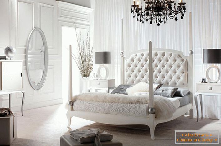 Спальня барока з сучаснымі матывамі - выдатнае спалучэнне стылю і густу.