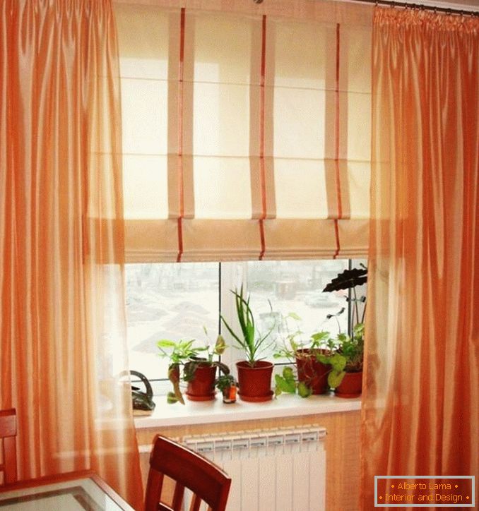 Рымскія шторы фота для пластыкавых вокнаў на кухні