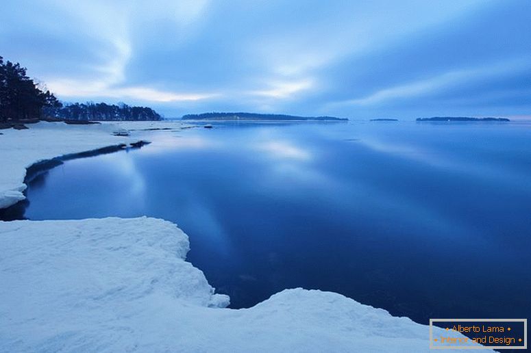 Ледзяное возера ў Фінляндыі