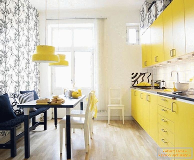 Кухня ў жоўтым колеры