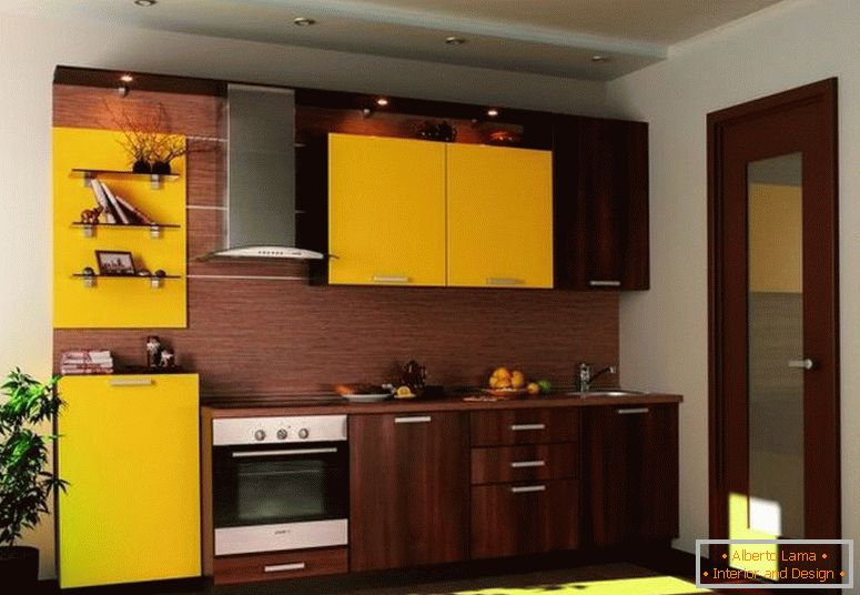 Жоўта-карычневая кухня
