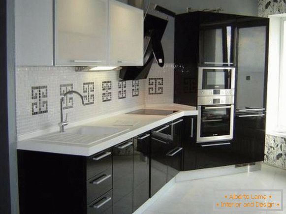 Чорна-белая кухня, фота 18
