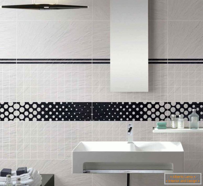 simple-black-and-white-ваннаroom-tile-for-backsplash-usage