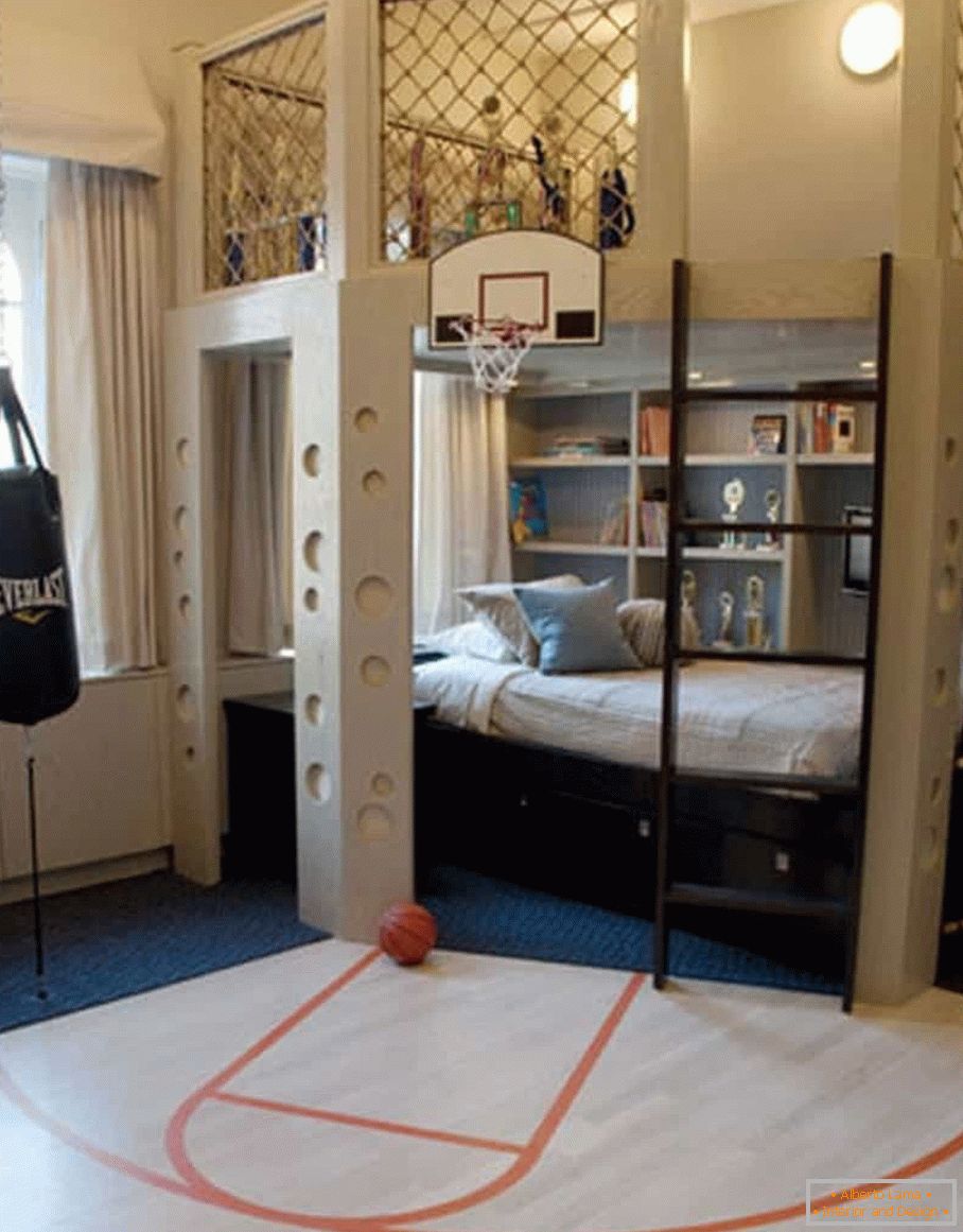 Спальнае месца на баскетбольнай пляцоўцы