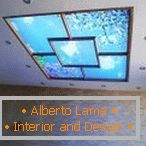 віртуальнае акно с подсветкой на потолке
