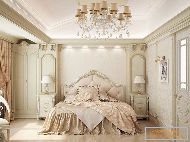 спальня ў класічным стылі фота