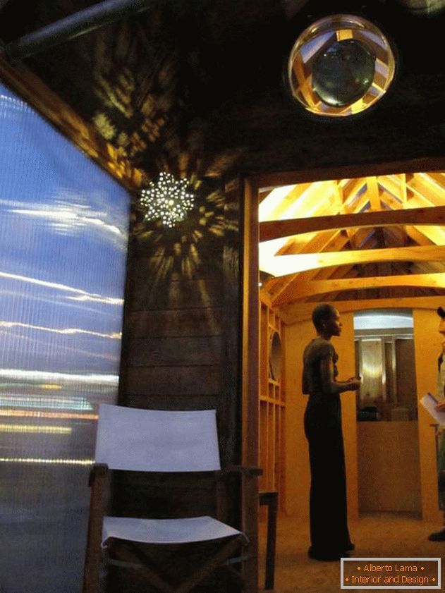 Як пабудаваць дом на колах сваімі рукамі: праект Дамінік Мудзі - освещение в ночное время