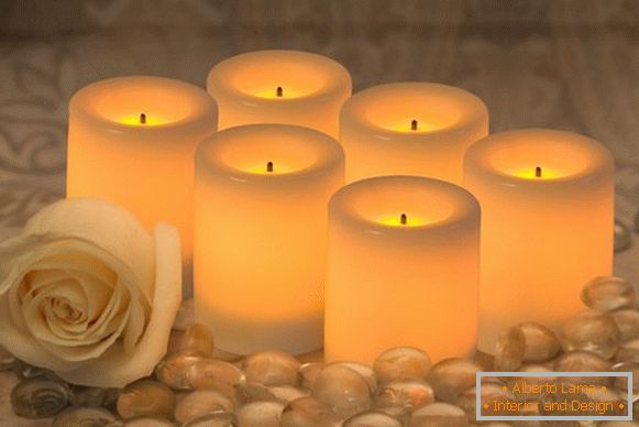 Беспламенные свечкі для ваннай