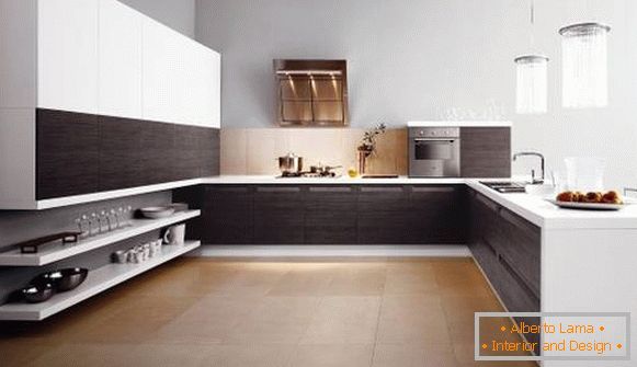 Прыгожая кухня ў стылі luxury minimalizm