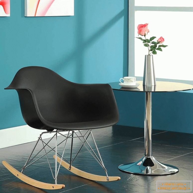 Крэсла-качалка ў інтэр'еры - 115 фота навінак