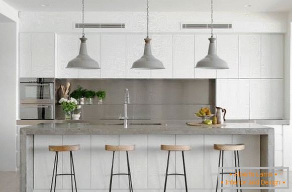 Красівые кухні 2016 - белая кухня в современном стіле