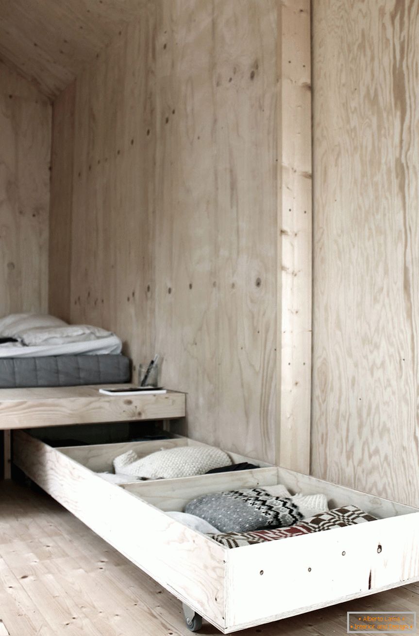 Спальня мини-дома Ermitage кабіны в Швеции