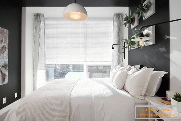 Празрыстыя шторы ў спальні - сучасны дызайн фота 2016