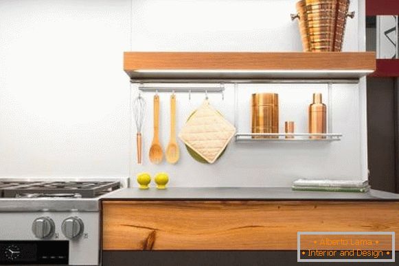 Стільные современные аксессуары для рейлінгов на кухню - фото